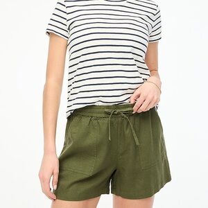 (X2) JCrew Linen-blend drawstring short